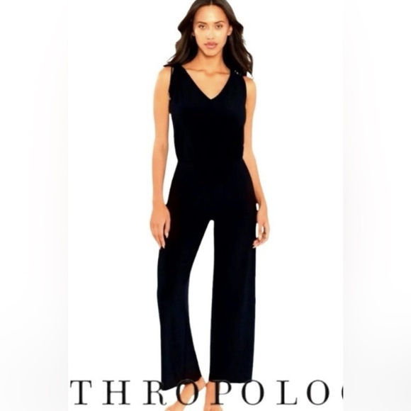 Drew black sleeveless jumpsuit, Size Small, wide leg - Picture 2 of 3